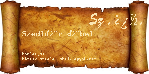Szedlár Ábel névjegykártya